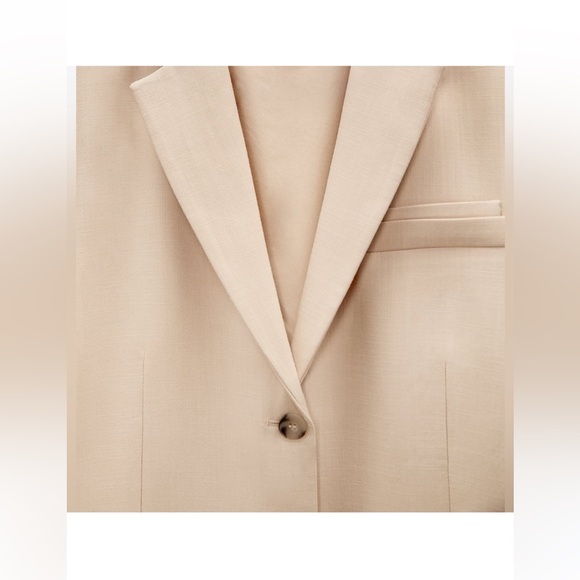 Zara 81% viscose Elegant Tan Women's Blazer - Picture 7 of 10